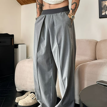 Riolio Men'S Casual Pants with a Relaxed Fit And Elastic Waistband, Featuring Contrasting Colors.